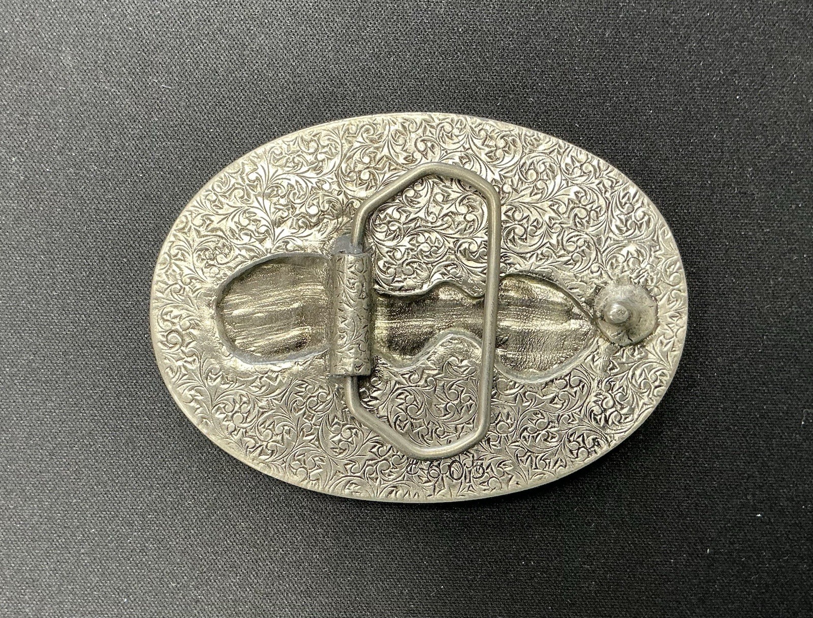 Vintage Texas Sesquicentennial Belt Buckle 1836-1986 Aged Rodeo Western Flag