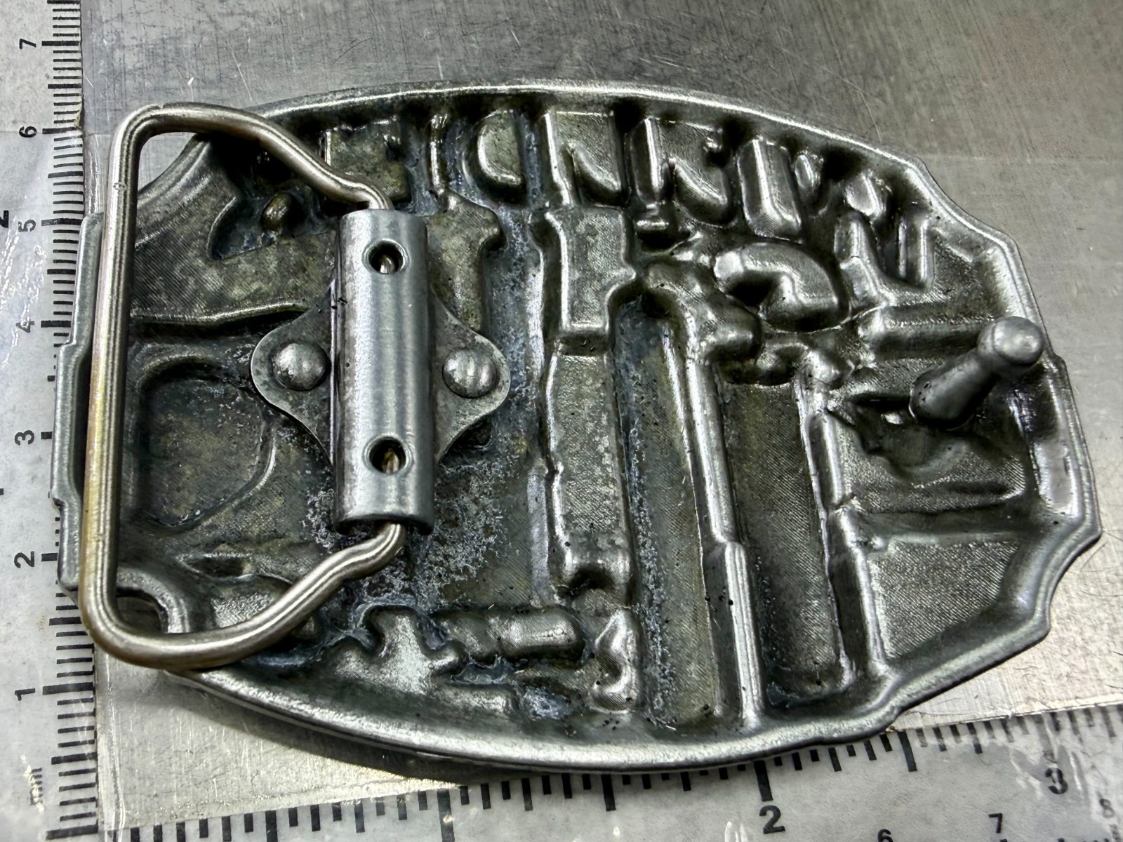 Welder Welding Soldering Tradesman Profession Silver Color NOS Belt Buckle