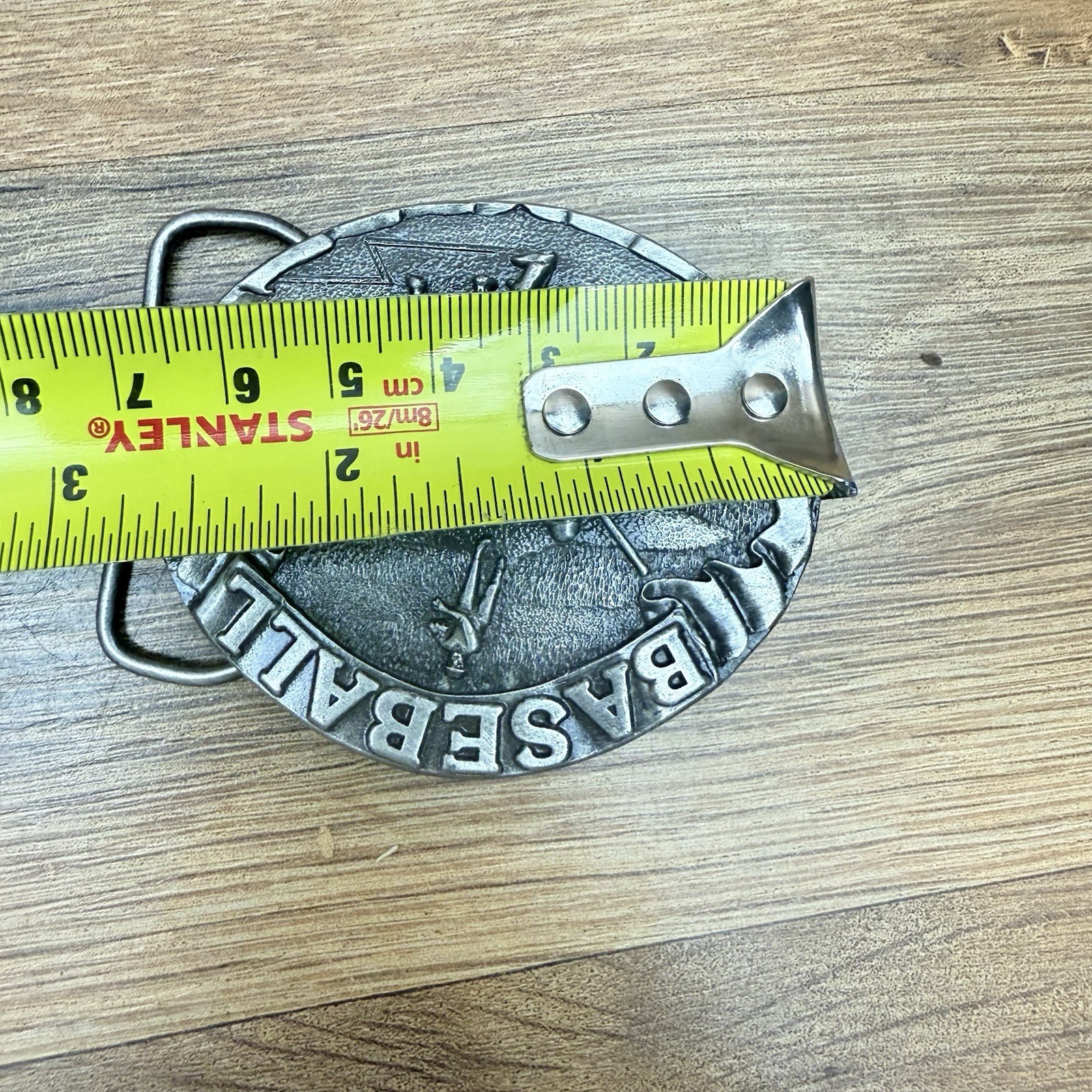 Vtg 1977 Bergamot Baseball Belt Buckle Pitcher Catcher Batter Umpire O-85