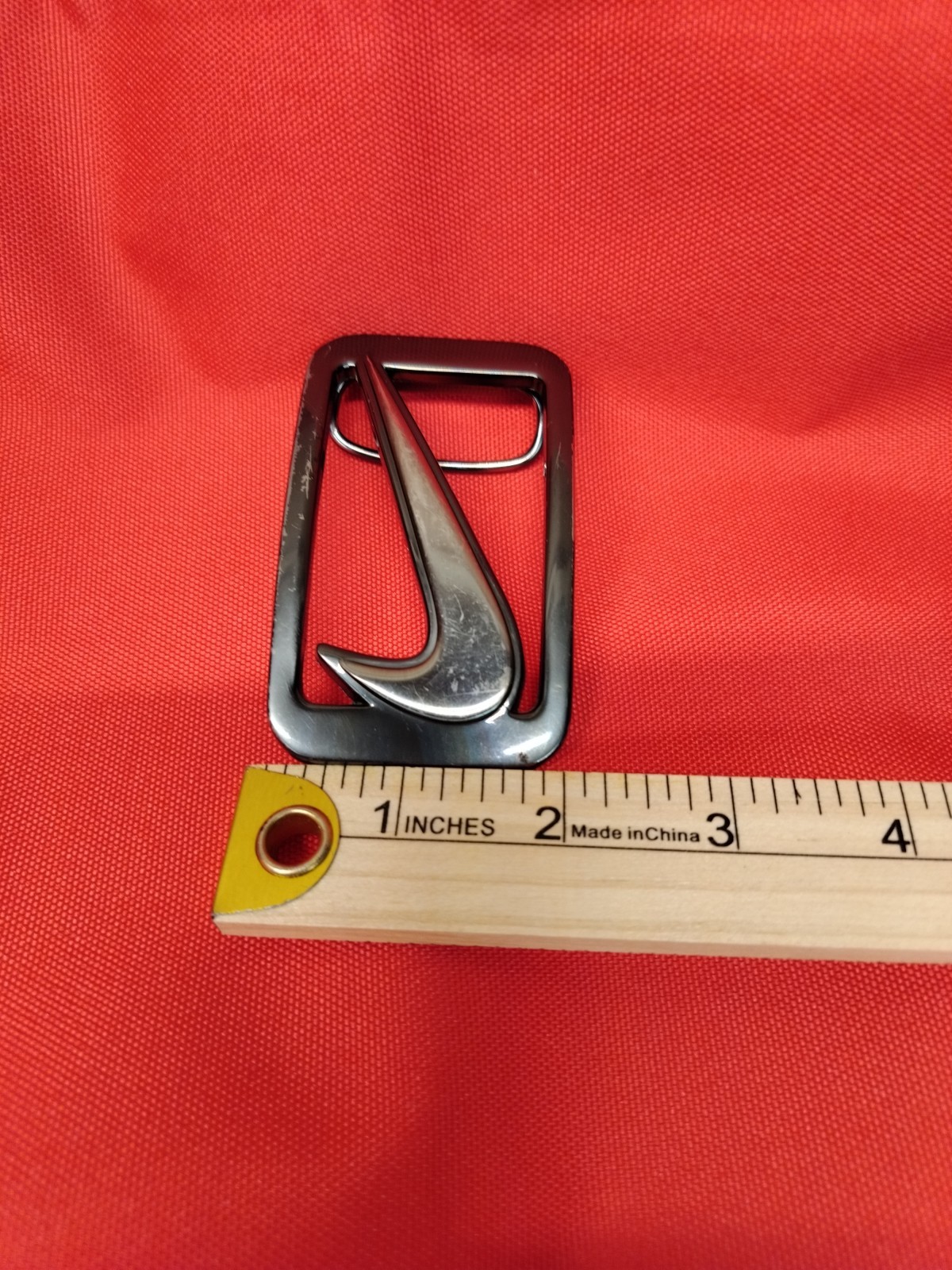 Nike Mark Symbol Buckle Belt Pants Shorts Sports Metal
