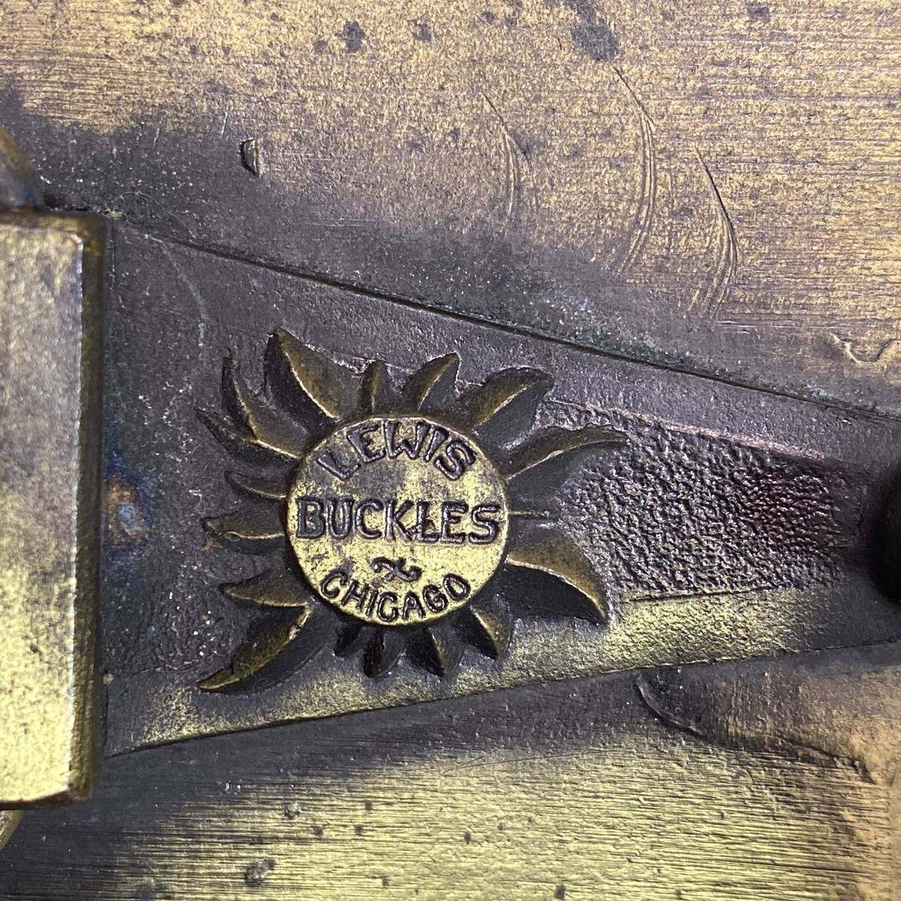 Vtg Winchester Repeating Arms Brass Belt Buckle Lever Action Rifle New Haven CT