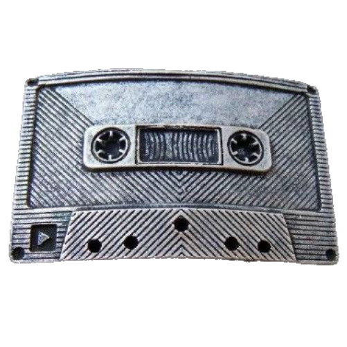 Belt Buckle Tape Cassette Player Retro Tape Deck Recorder Music Cassettes Buckle