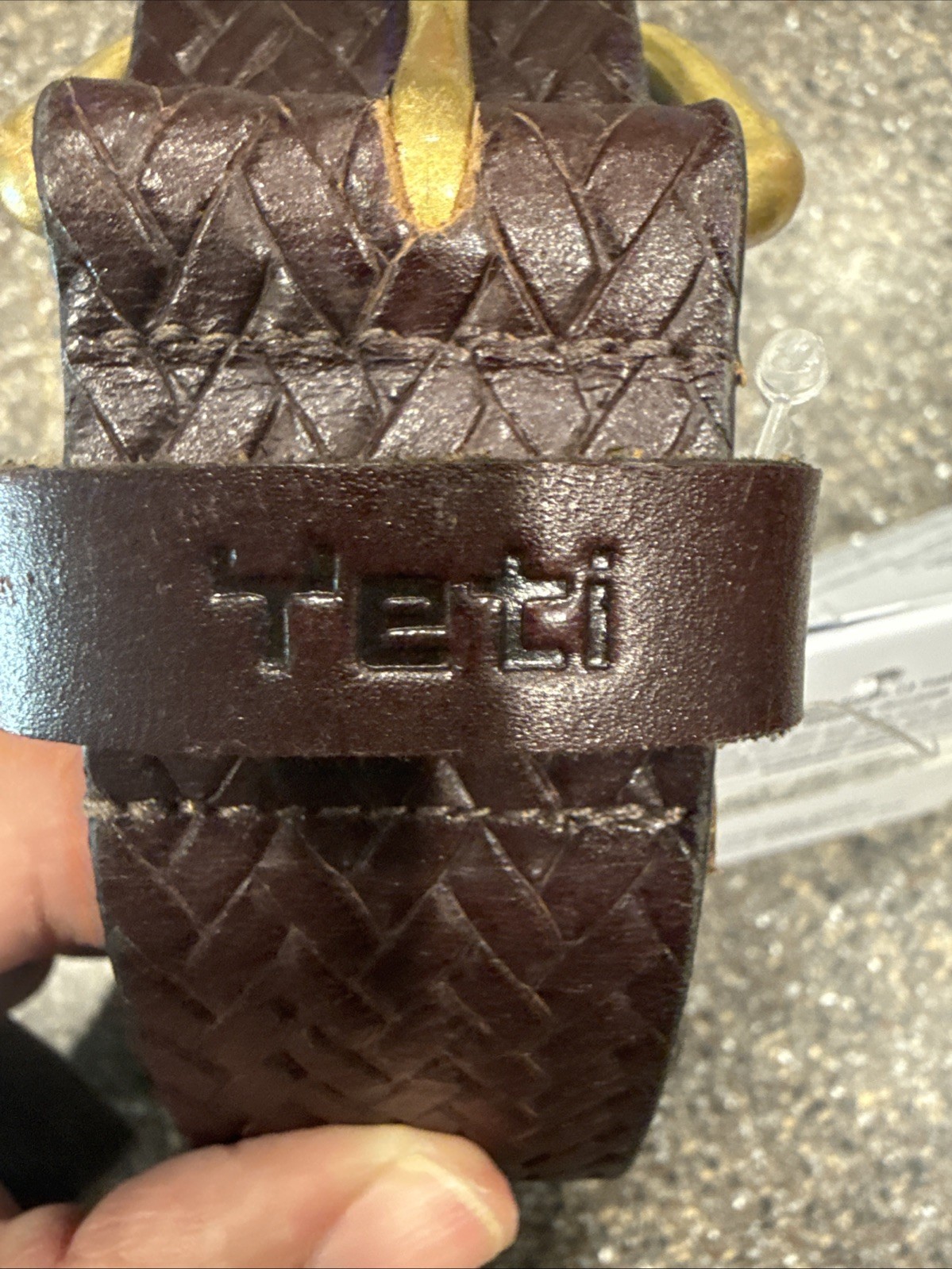 Yeti Brown Belt With Solid Brass Buckle 3700-woven Size 42