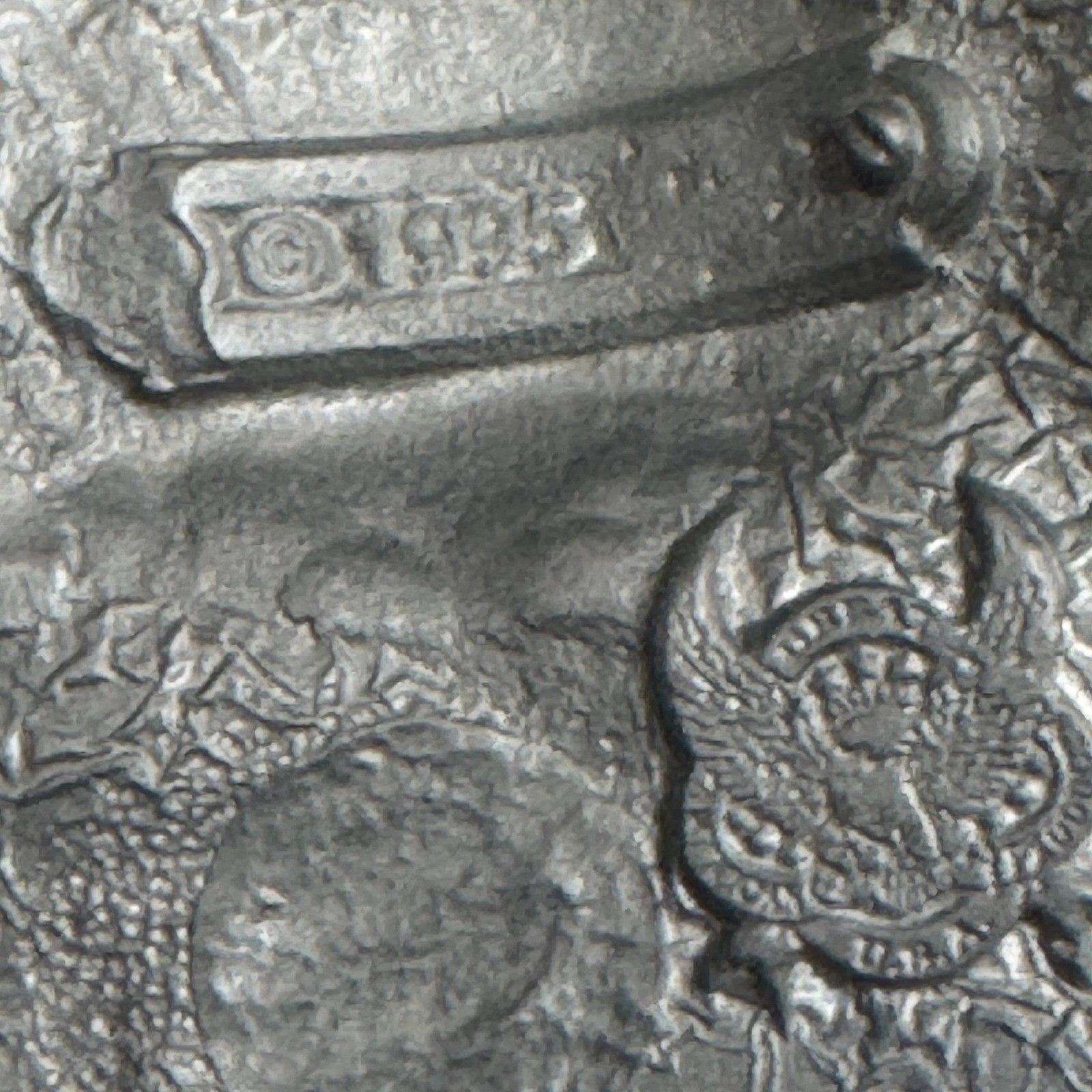 Skull Spider Belt Buckle Sworn to Fun Loyal to None Poker Cards Pewter 1995
