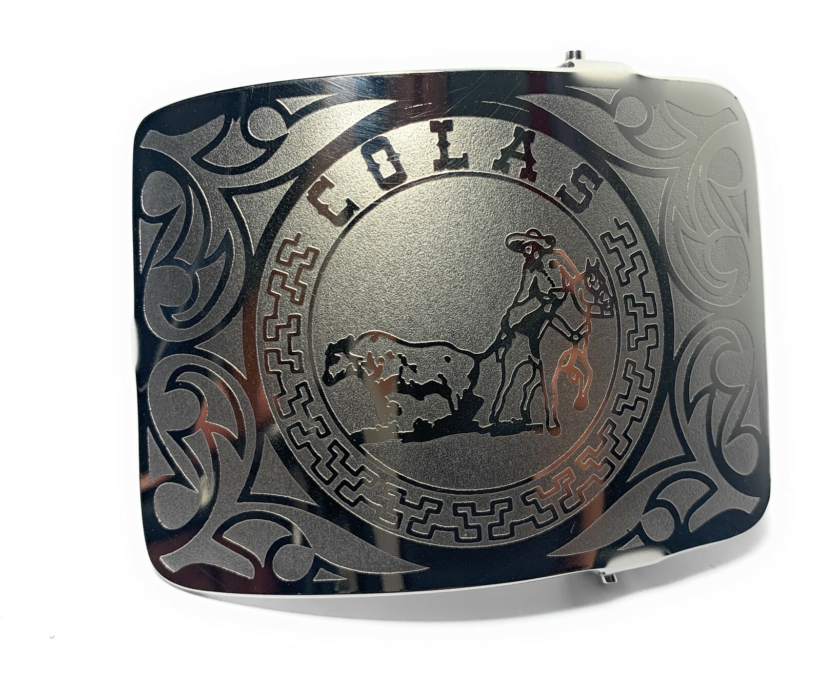 MEXICAN CHARRO WESTERN BELT BUCKLE. HEBILLA CHARRA COLEADERO CHARRO GEAR