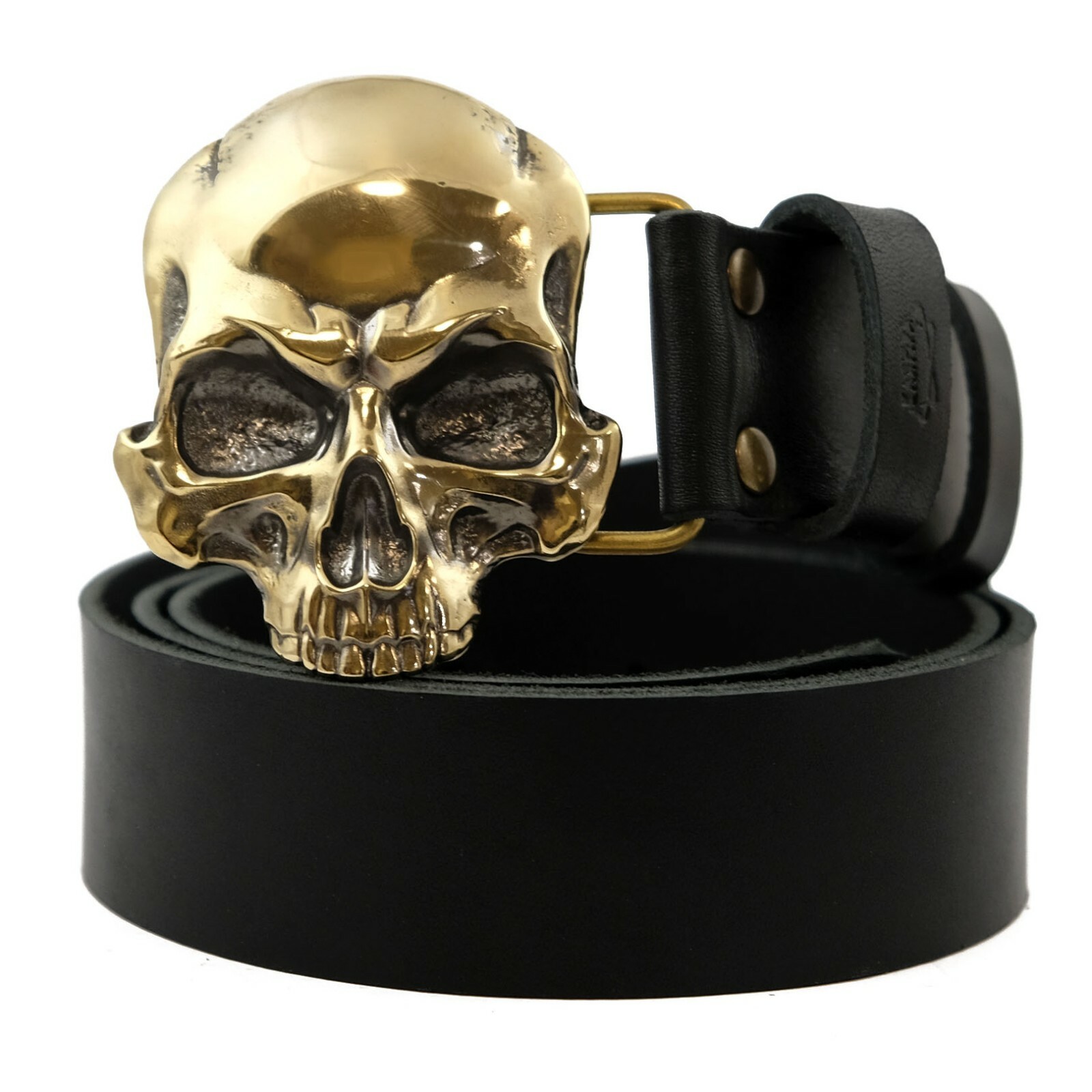 Skull belt buckle, Human skull solid brass buckle, Jolly Roger brass belt buckle
