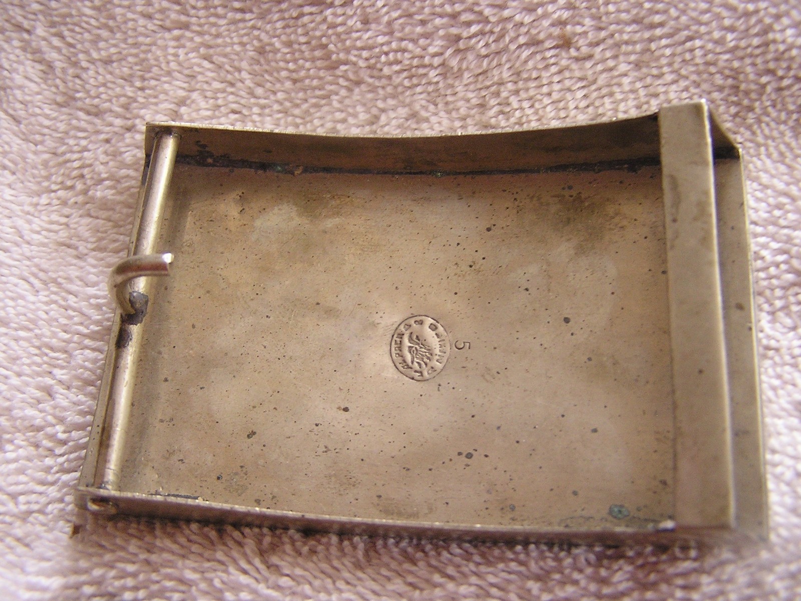 Vintage Alpaca Mexico Inlay Belt Buckle