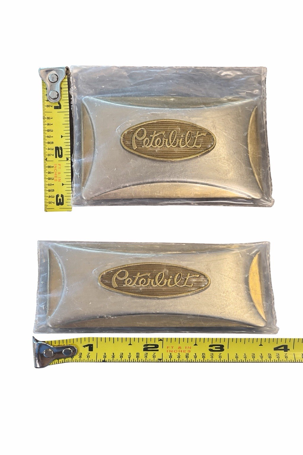 Vintage Peterbilt Belt Buckle Fisher Mfg Denver CO NOS Trucke Brass Semi Big Rig