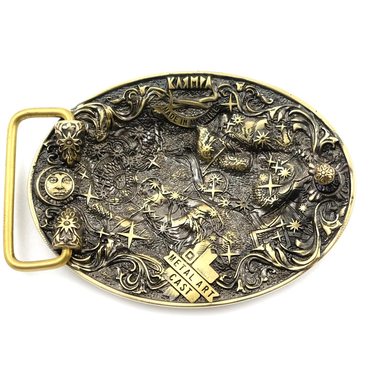 Leo belt buckle, Lion Horoscope Astrological Zodiac Sign solid brass buckle