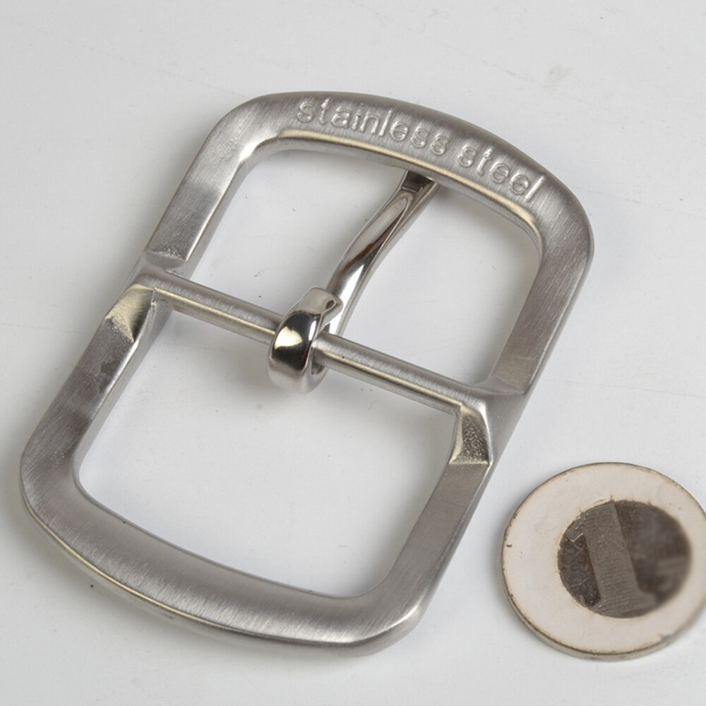 Solid Stainless Belt Buckle Vintage Classical Tongue Pin Hippie for 38/39mm Belt