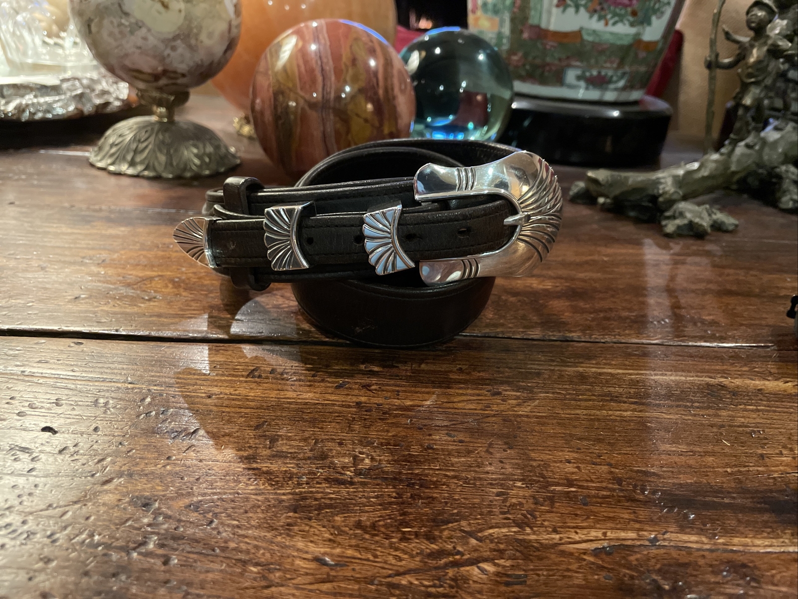 Alexander Kalifano James Reid Style Sterling Silver Belt Buckle 37-38-1.5”🐂✅