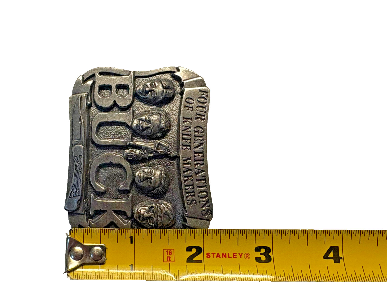 Original Buck Knives Commemorative Pewter Belt Buckle Discontinued. READ