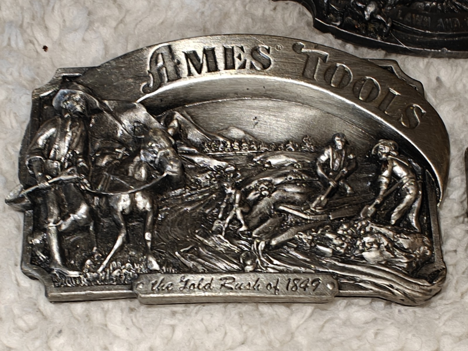 Vintage Gold Rush of 1849 Ames Tools 1985 Siskiyou Buckle Co. Ltd Ed. Pewter