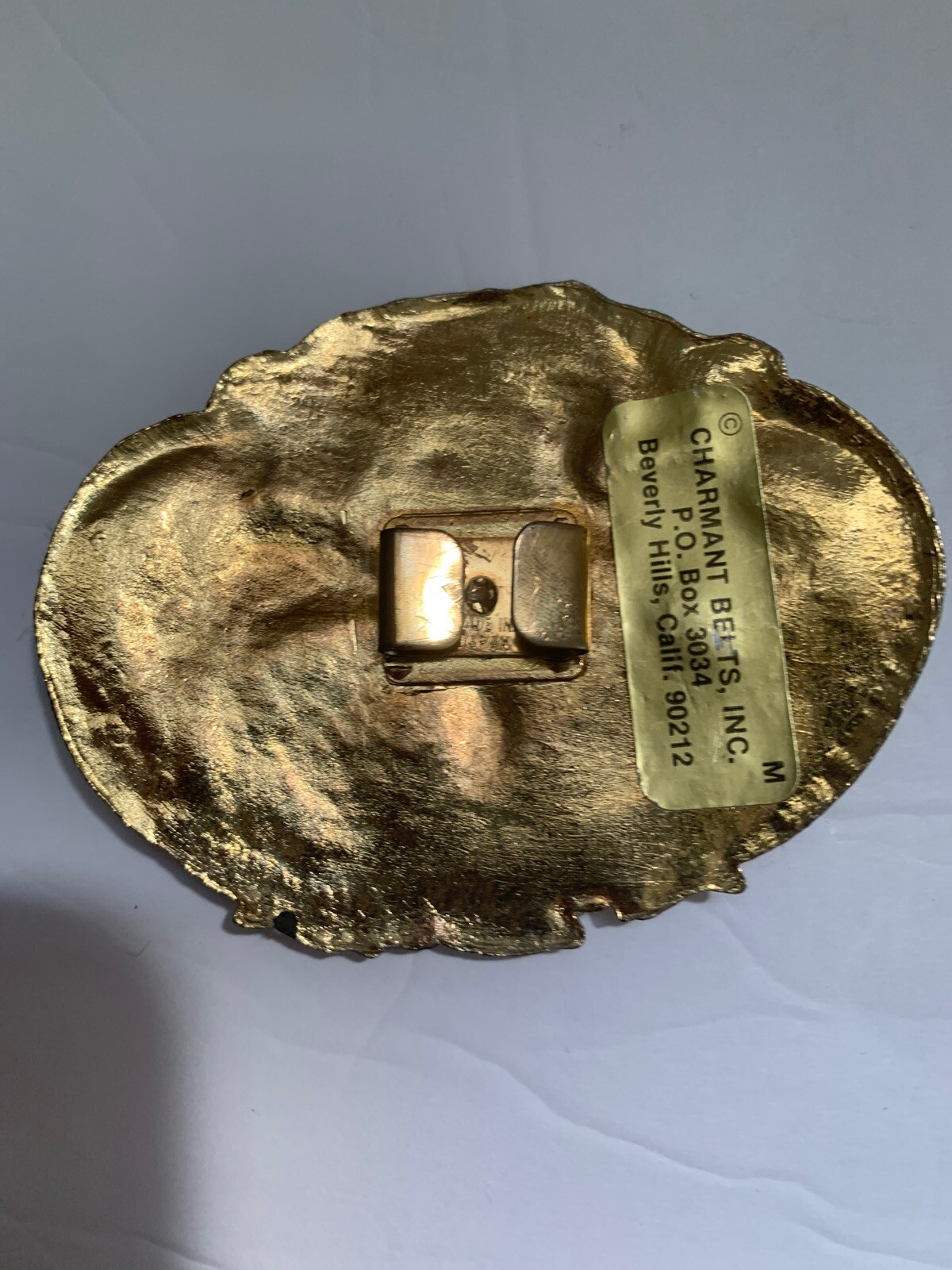 Charmant Belts Inc Beverly Hills Enamel Belt Buckle Cranes Egrets Birds Women’s