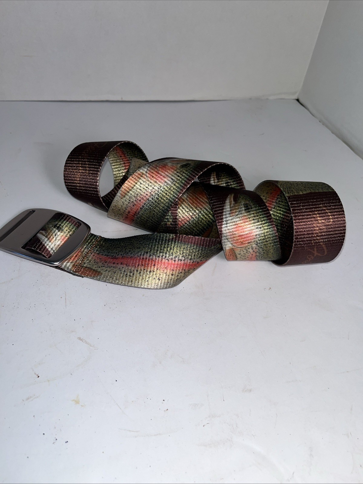 Croakies Artisan 2 Flick Ford 30 MM Webbing Aluminum Buckle Belt 43” Long