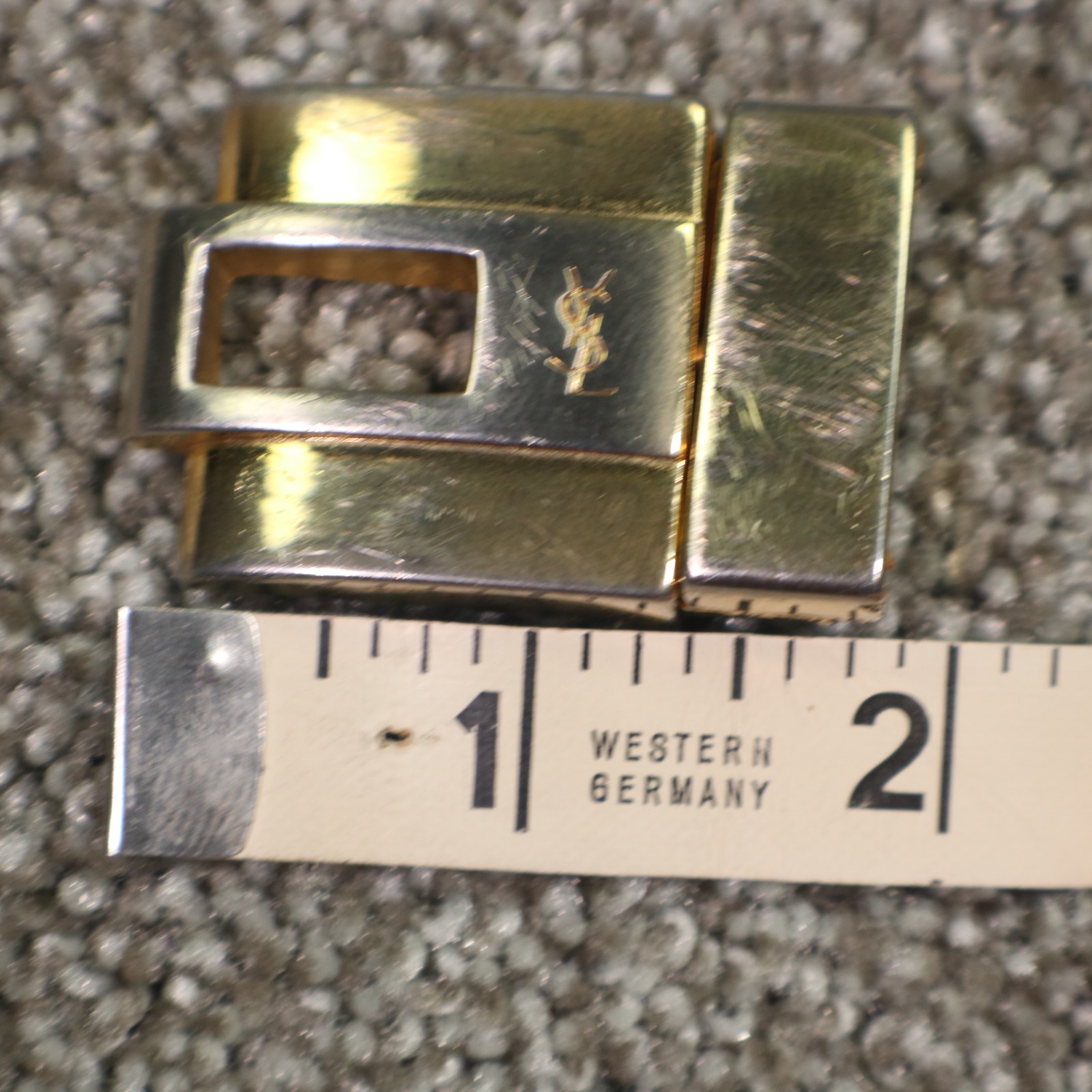 YSL Yves Saint Laurent Reversible Belt Buckle Made in Italy