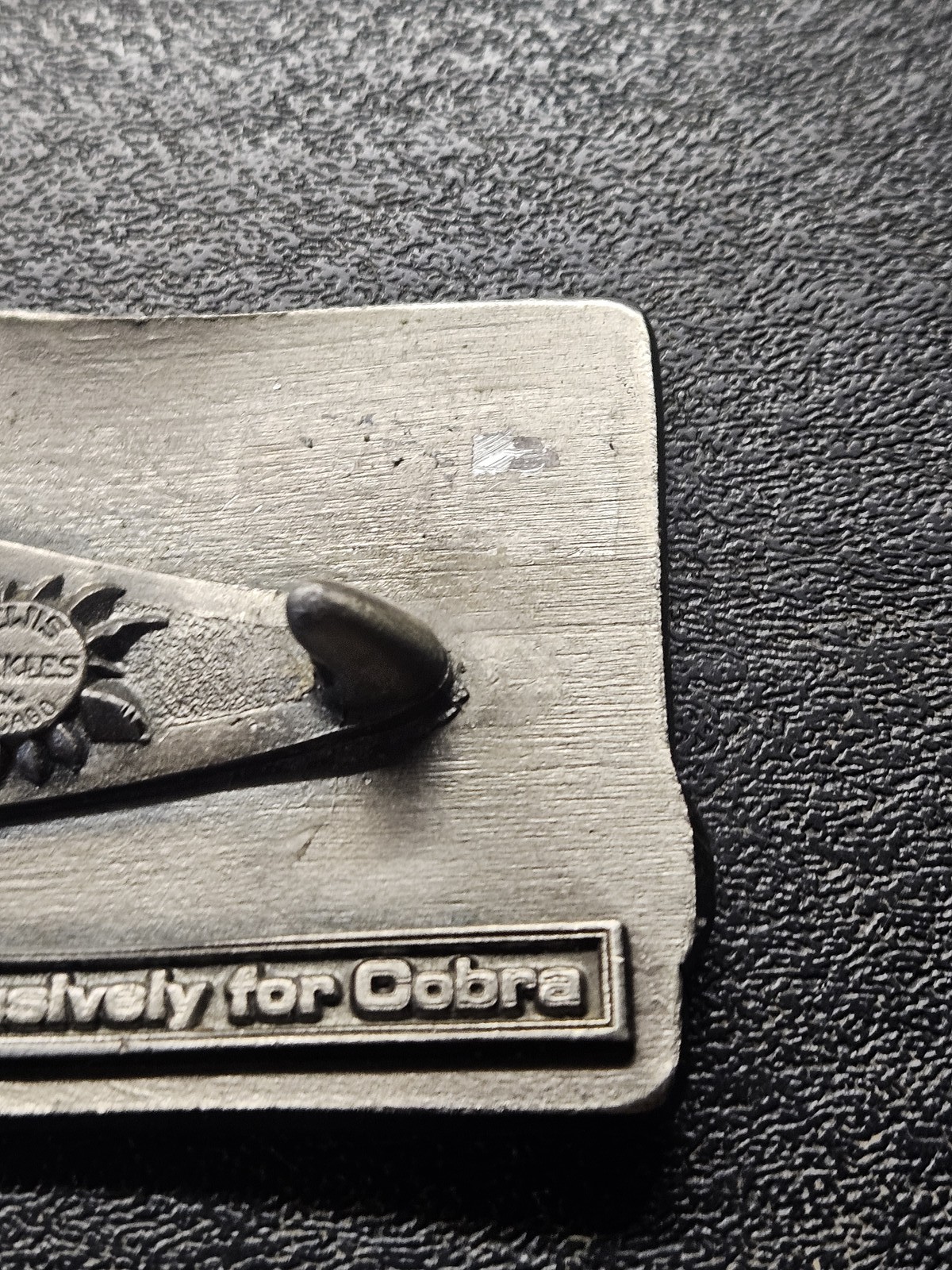 Vintage Cobra CB Radios Belt Buckle Lewis Buckles Chicago Advertising Snake Logo