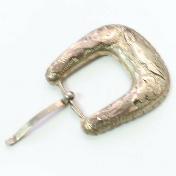 Hecho En Mexico Belt Buckle Set Sterling Silver 925 Flowers Glam fits 20mm Belt