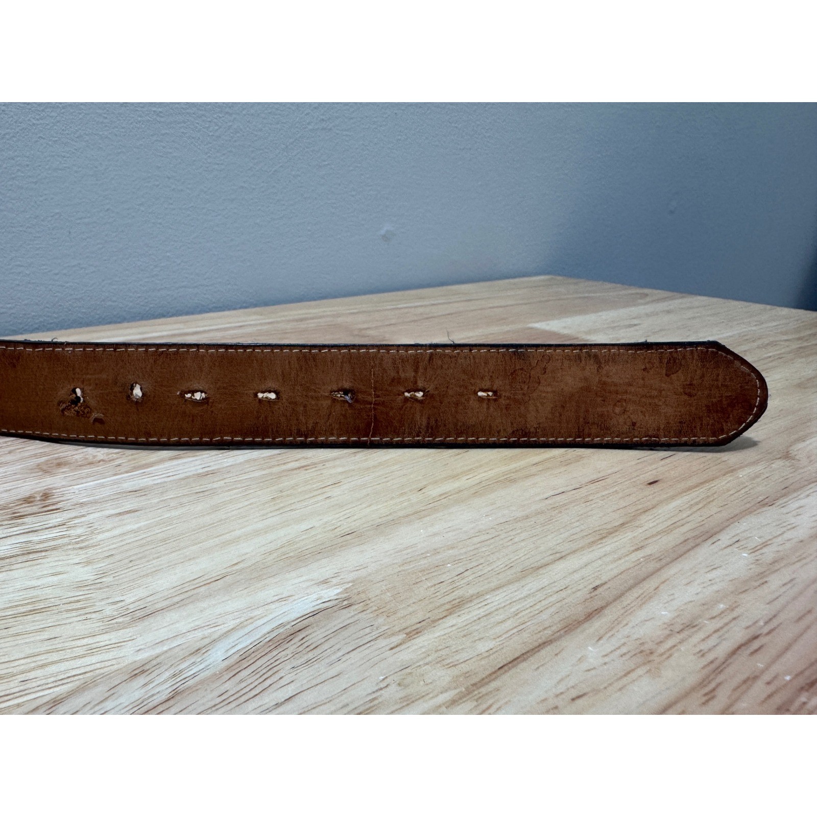 Justin Genuine Lizard Made in USA Belt Size 36 No Buckle