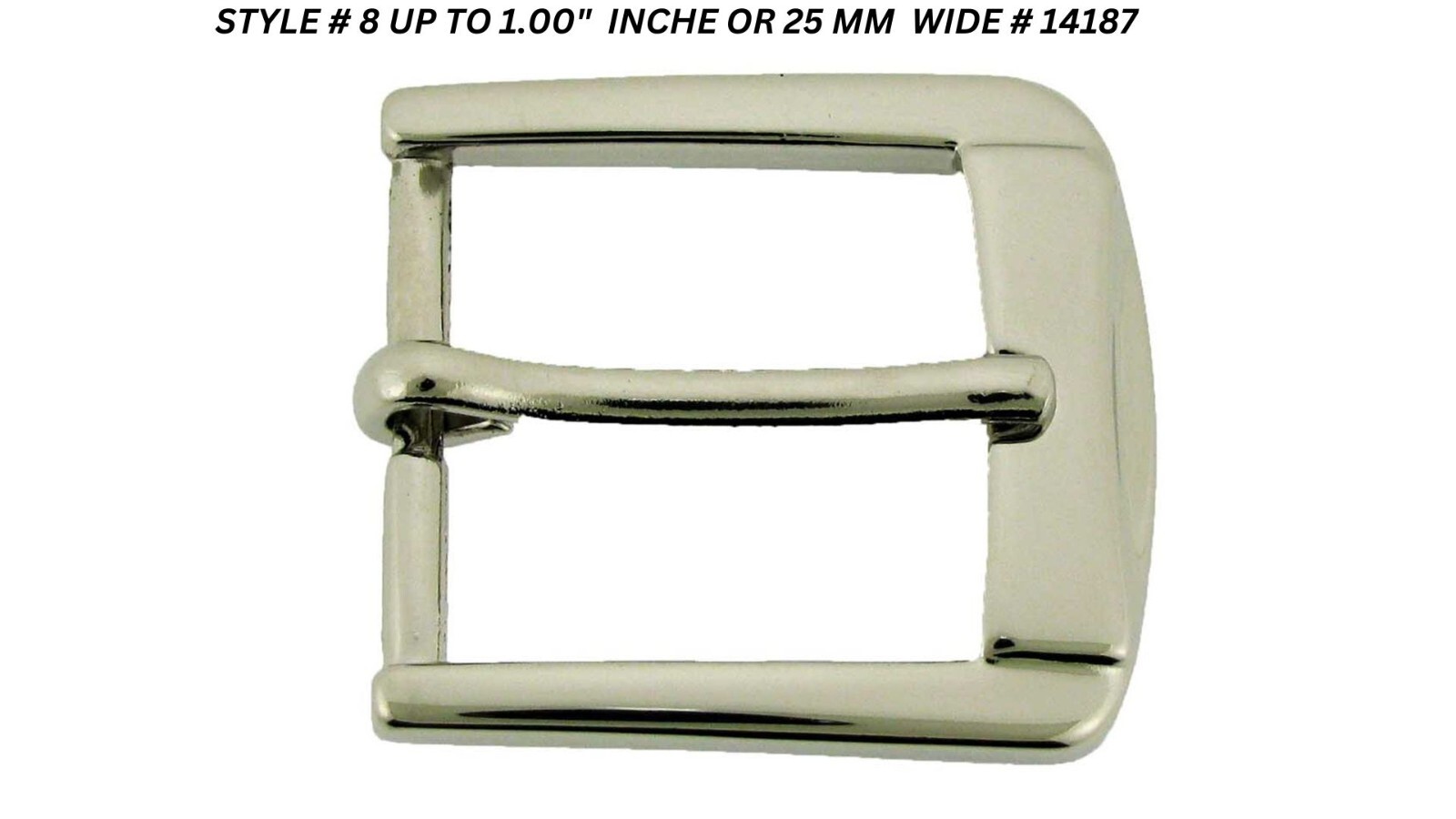 Pin Belt Buckles for Men&rsquo;s Fits 1.0″ inch 25mm Belt Watch Silver Metal Lead Free