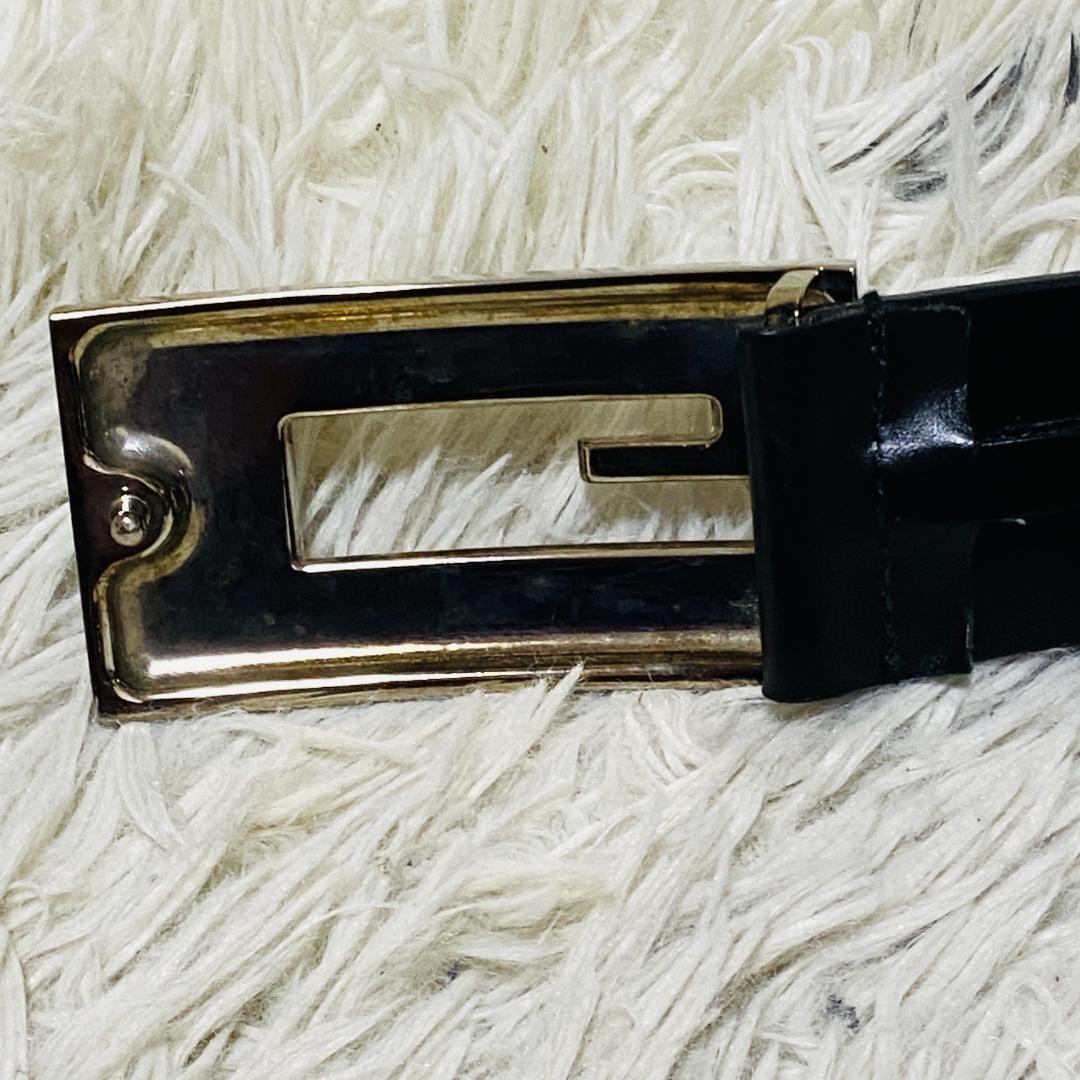 GUCCI Pre-Owned Belt Black Mark Leather