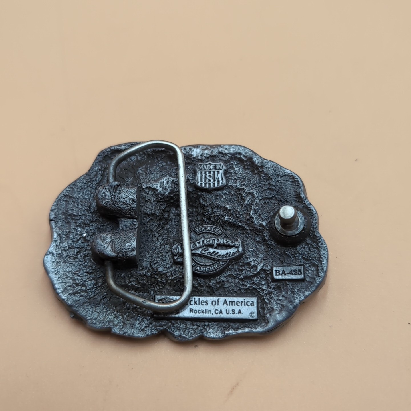 American Biker belt buckle made in the USA ba-425 metal