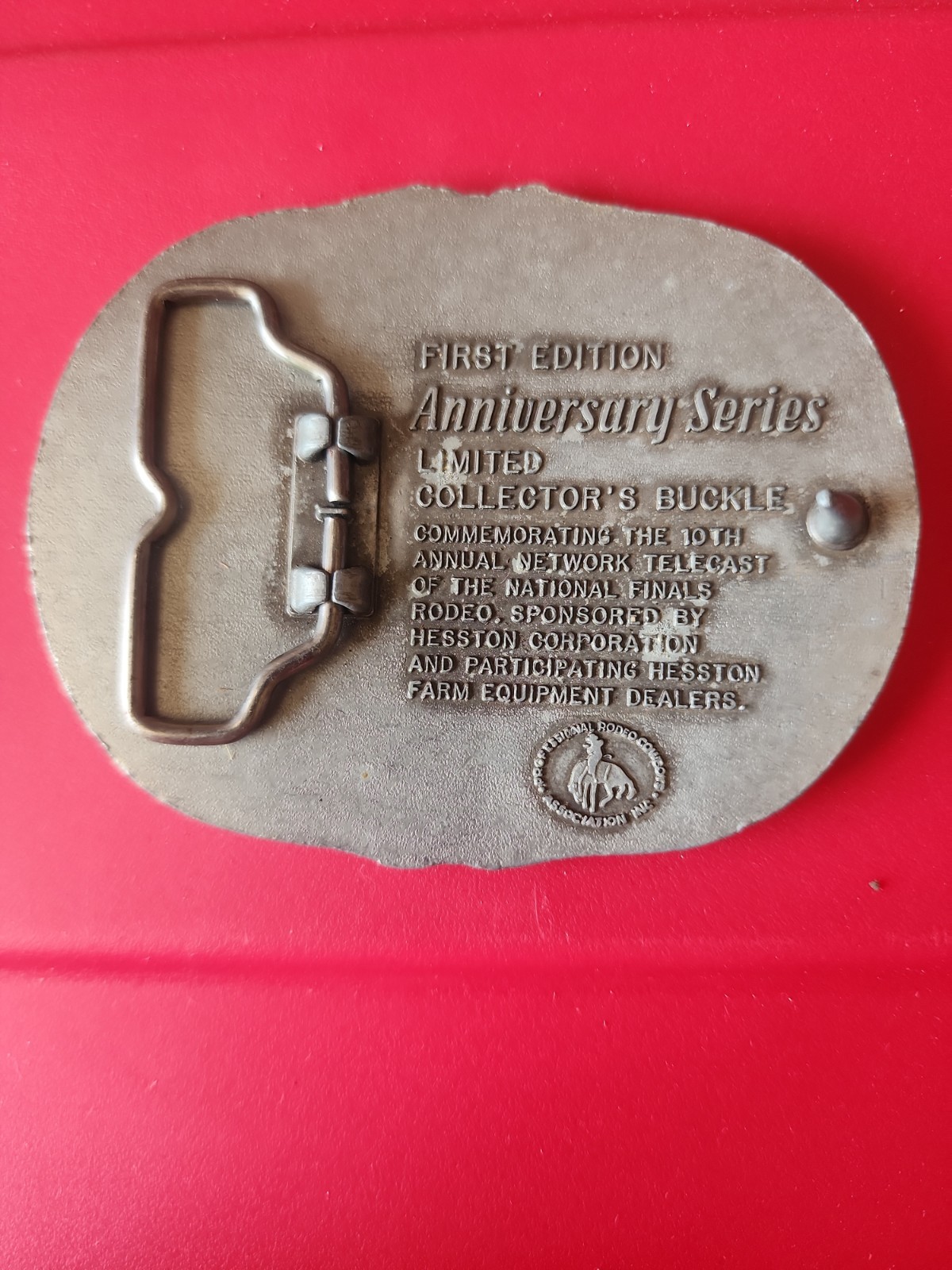 VTG 1983 FIRST EDITION Hesston 25th Anniv. NFR National Finals Rodeo Belt Buckle