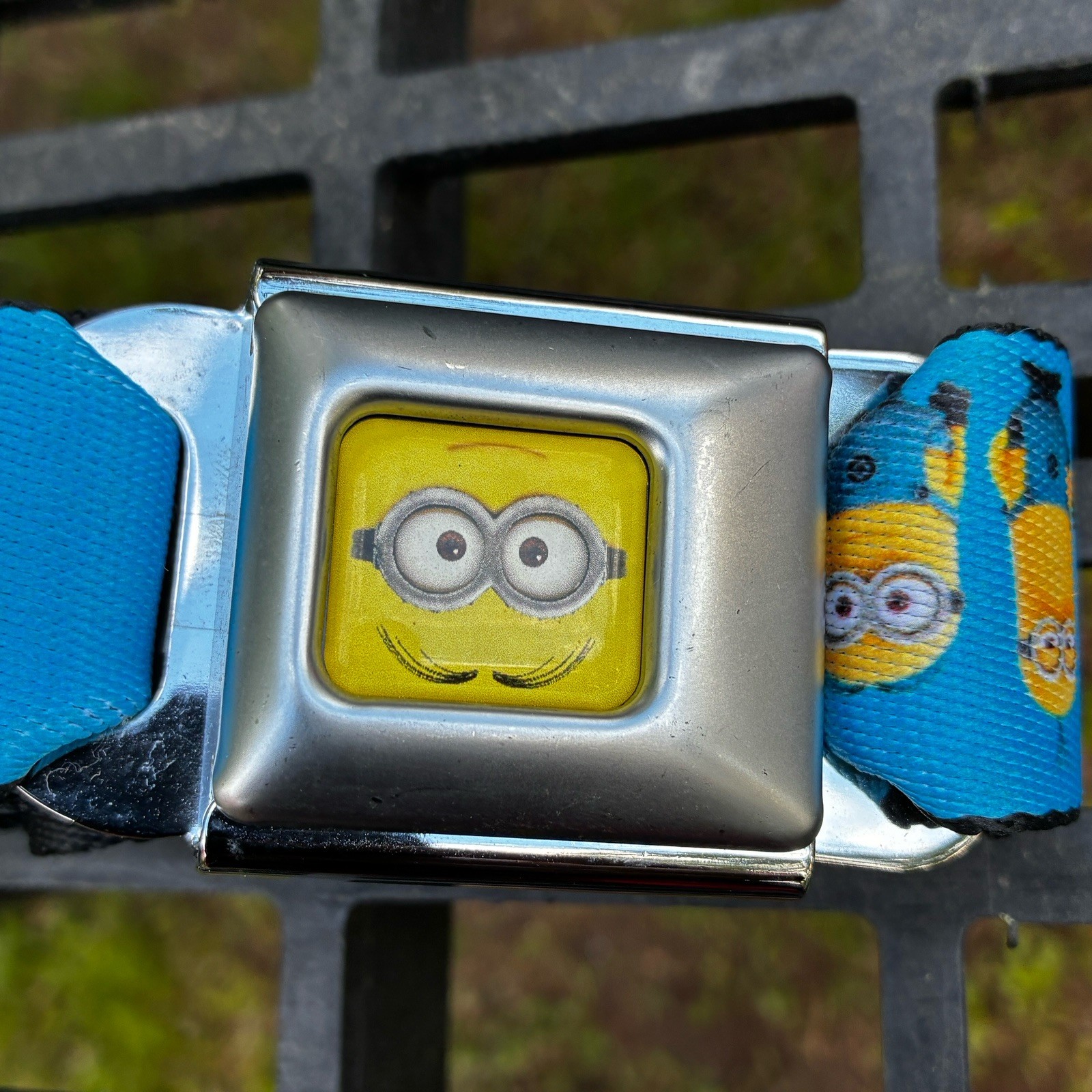 Buckle Down Despicable Me Minion Dave Face Unisex Buckle Belt Graphic Print 45&Prime;