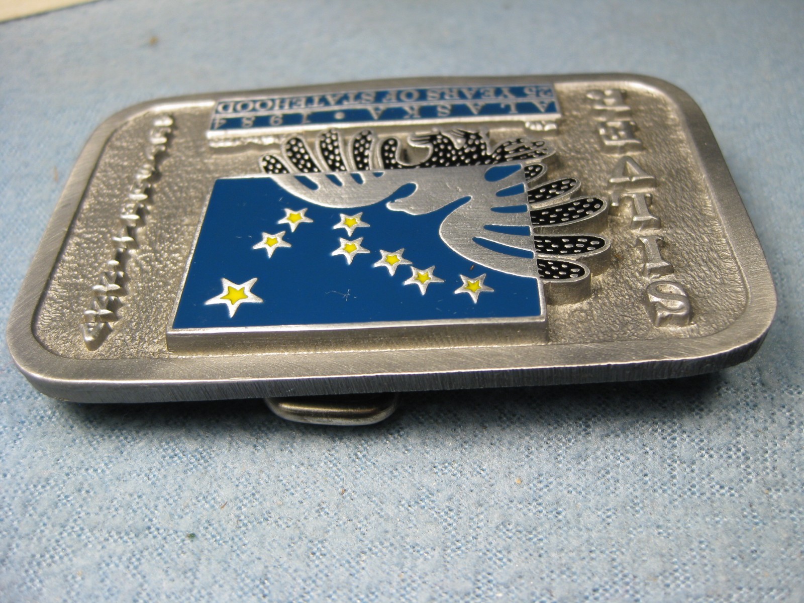Alaska Silver 25th Anniversary 1983 Pewter 1 3/4&Prime; Belt Buckle Limited Numbered