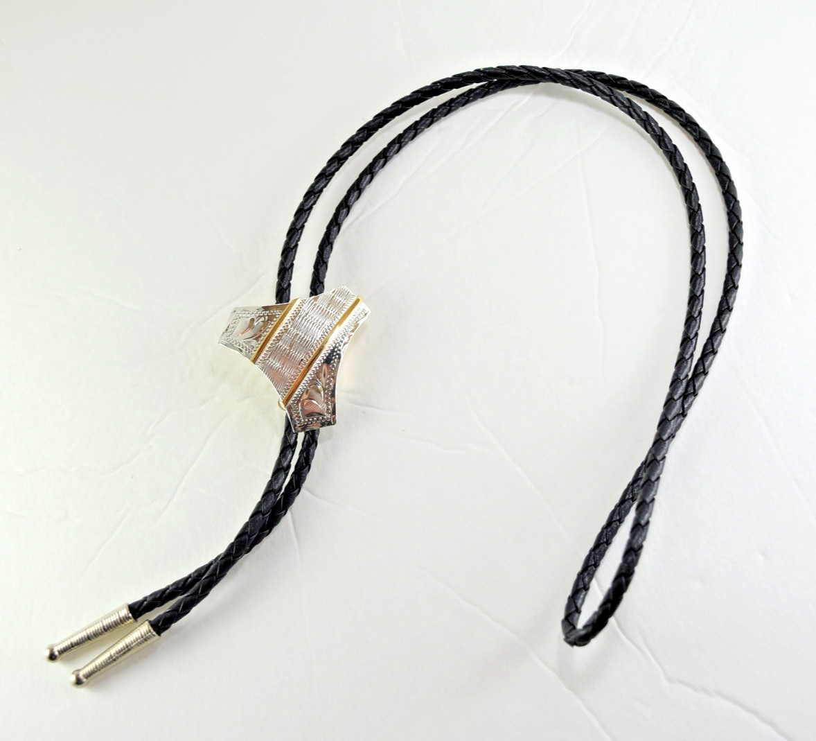 M&F Western Products Heritage Mexico Silver and Gold Tone Metal Bolo Tie