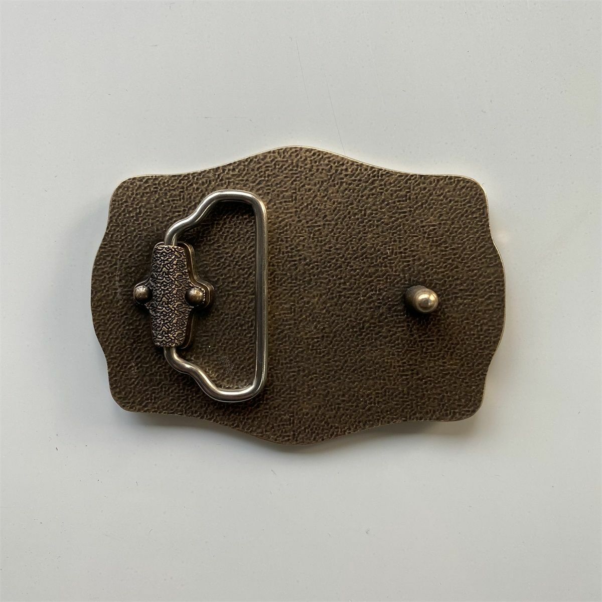 Western Edge Flower Trims Bronze Plated Blank Metal Belt Buckle