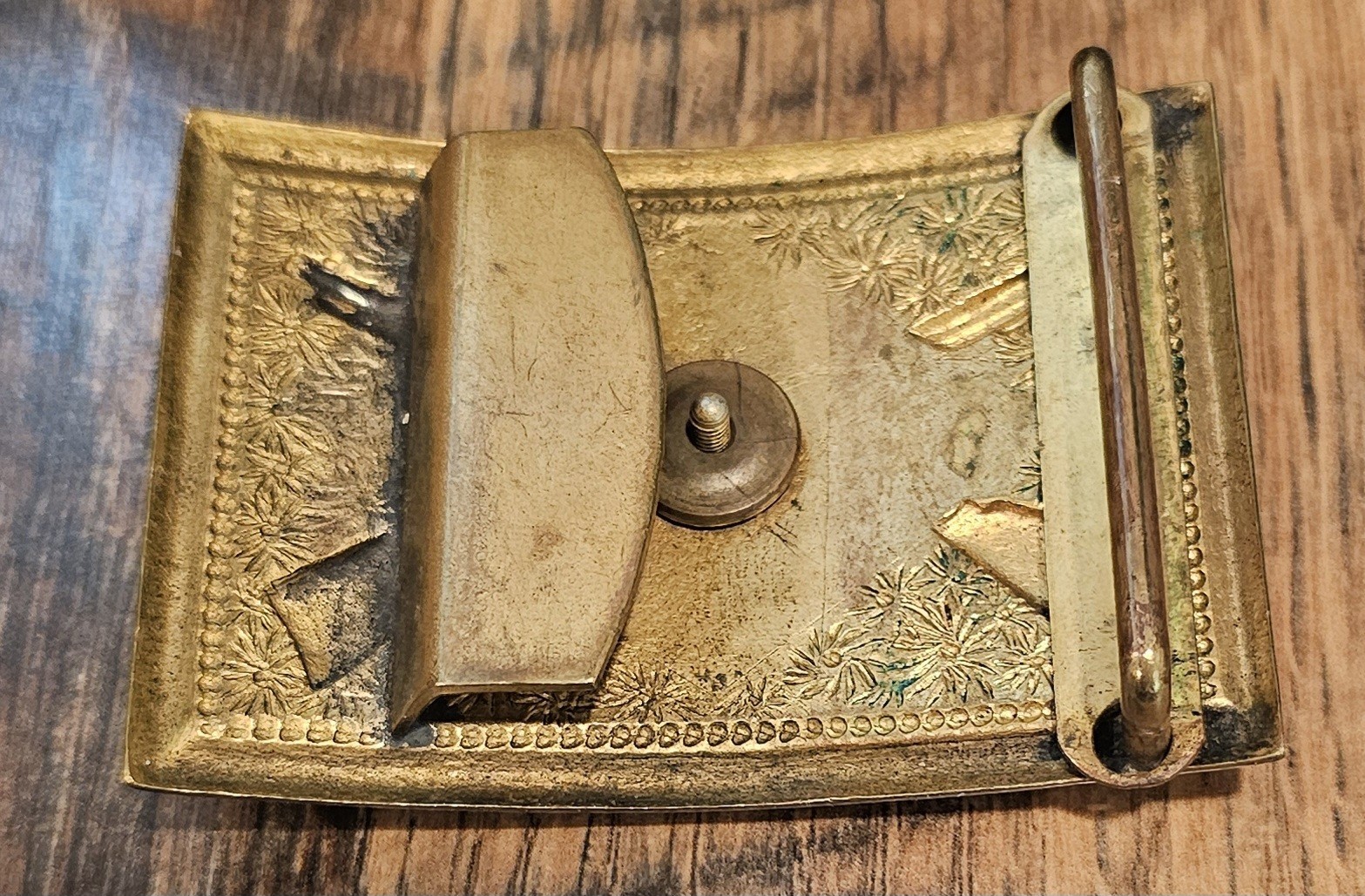 Vintage 1930s John Marshall Cadet Corps Richmond VA Enameled Belt Buckle