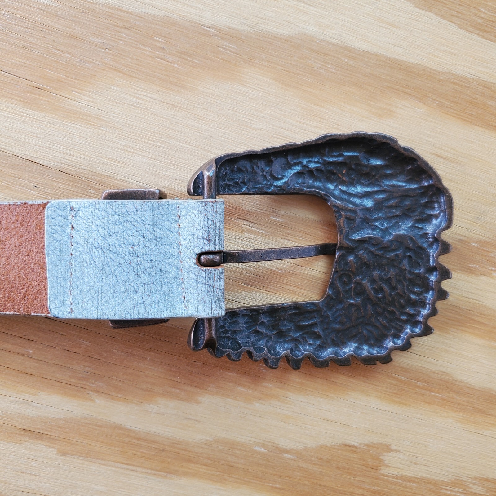 Vintage Leather Belt Vera Pelle Patrizia Pepe Firenze Italia Metal Eagle Buckle