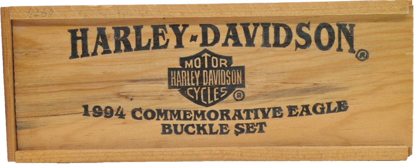 Harley-Davidson 1994 Pewter Commemorative Eagle Buckle Set by Baron