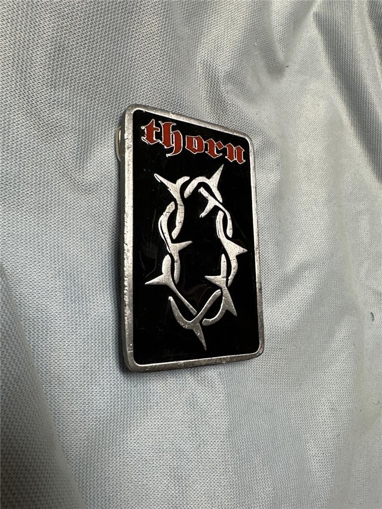 Vintage Thorn Belt Buckle Rock Band?