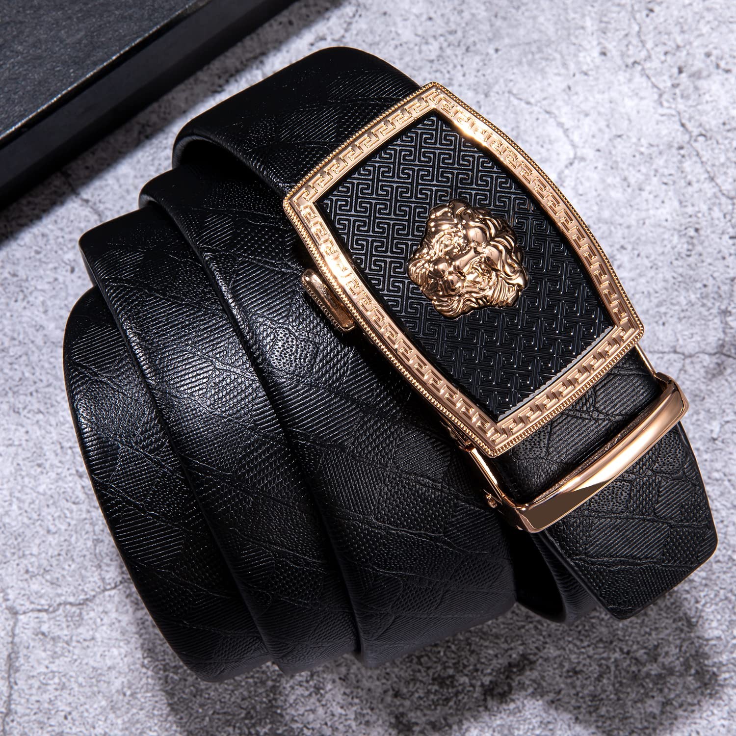 Dubulle Belts For waist size 24 » to 38 », belt 43 »(110cm), A Gold Orangutan