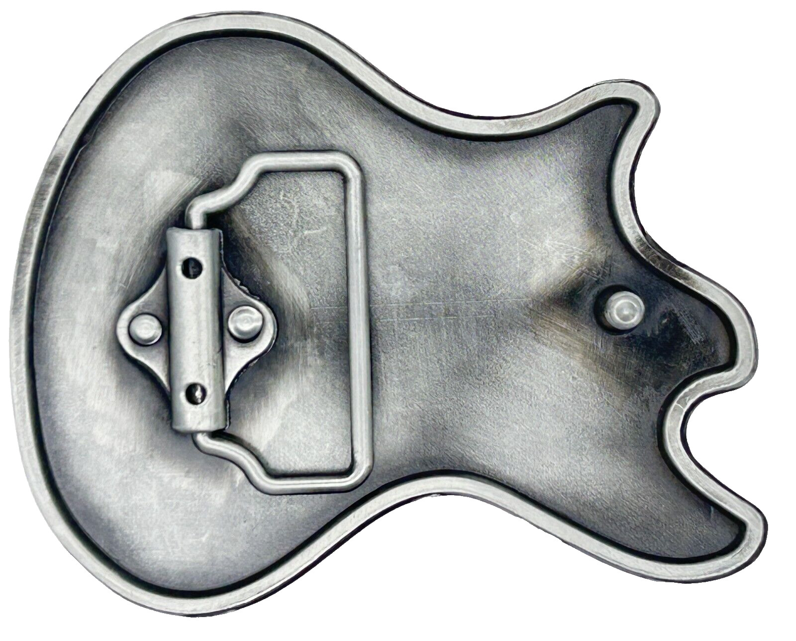 Red Guitar Head Rock Music Enameled Belt Buckle New