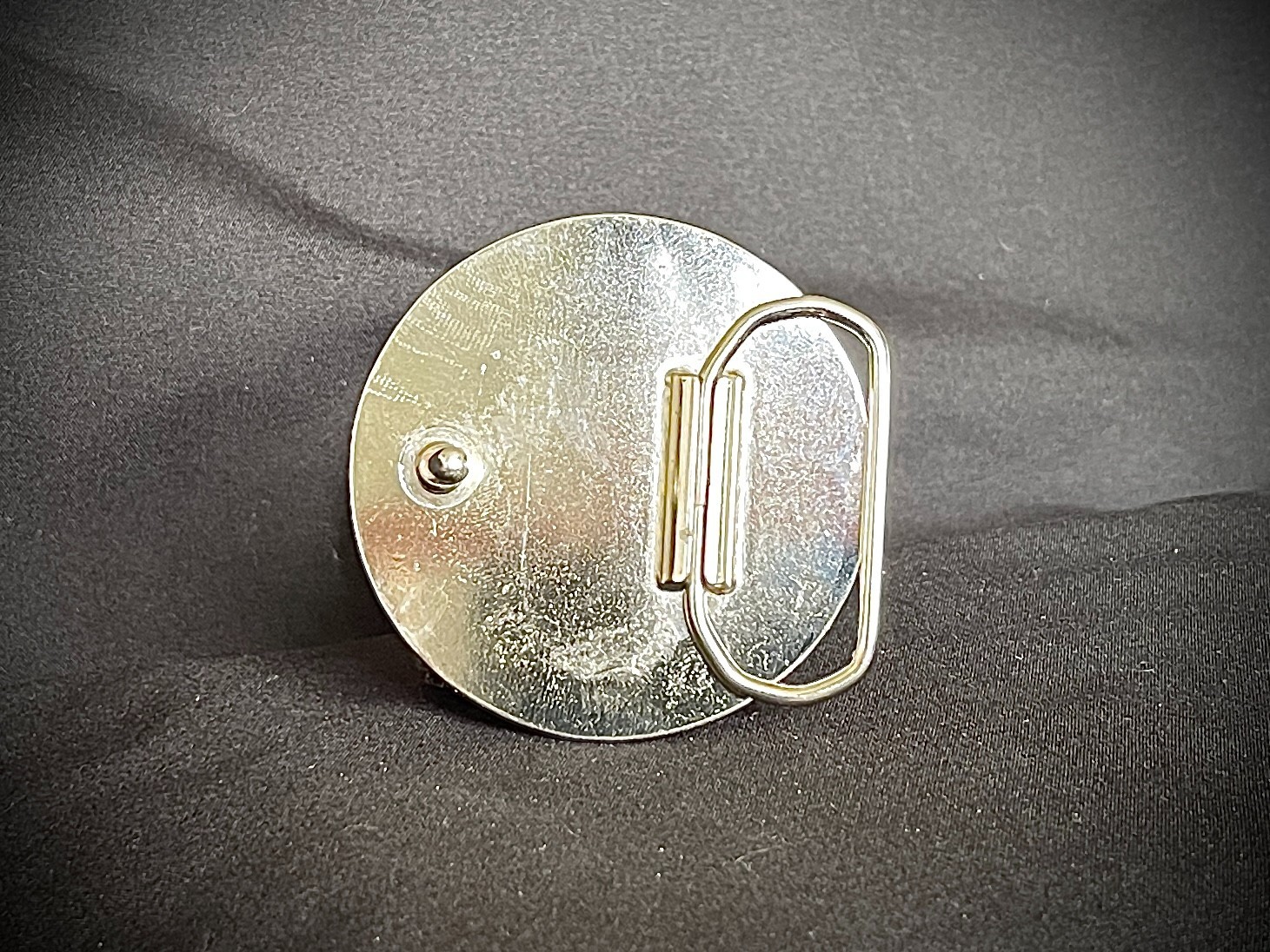 “Five Point Relic” Belt Buckle 2.5” Round Handmade Star OOAK Darren McNees