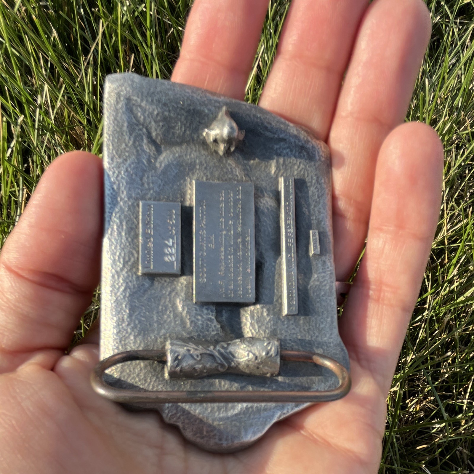 Vintage Iowa wildlife federation elk Western Metal Belt Buckle