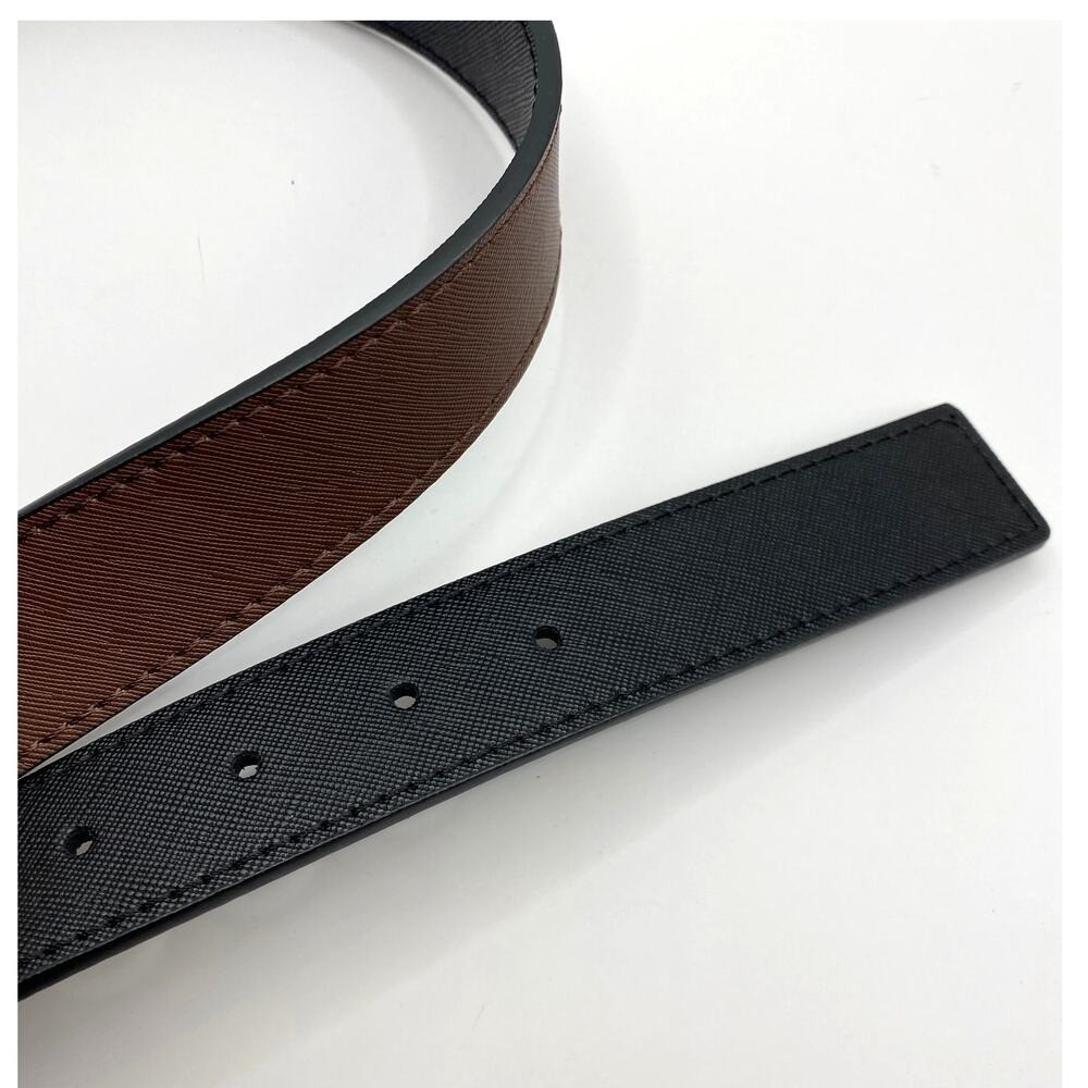 True Religion Reversible Buckle Belt Men Size 36 Black Brown Classic Preppy NWT
