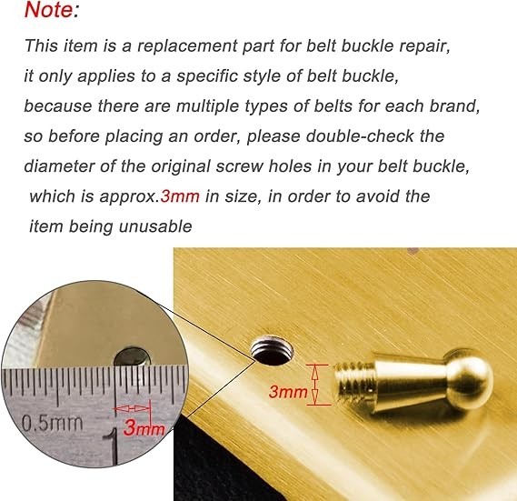 DIY Belt Buckle Screws Hook Replacement for Repair Belts Handbag Accessories