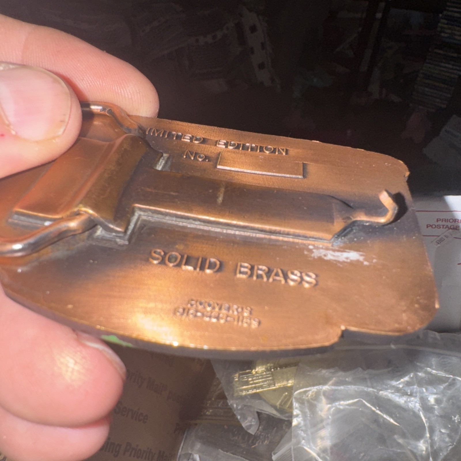 Historical Construction Equipment Show Belt Buckle Limited Edition Embossed 1993