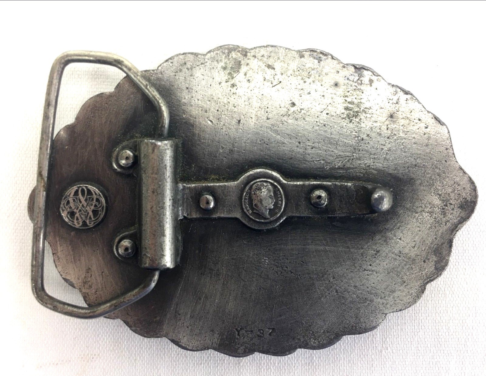 Belt Buckle Oval Patina Mixed Metal 200 Years Ago Liberty Bell