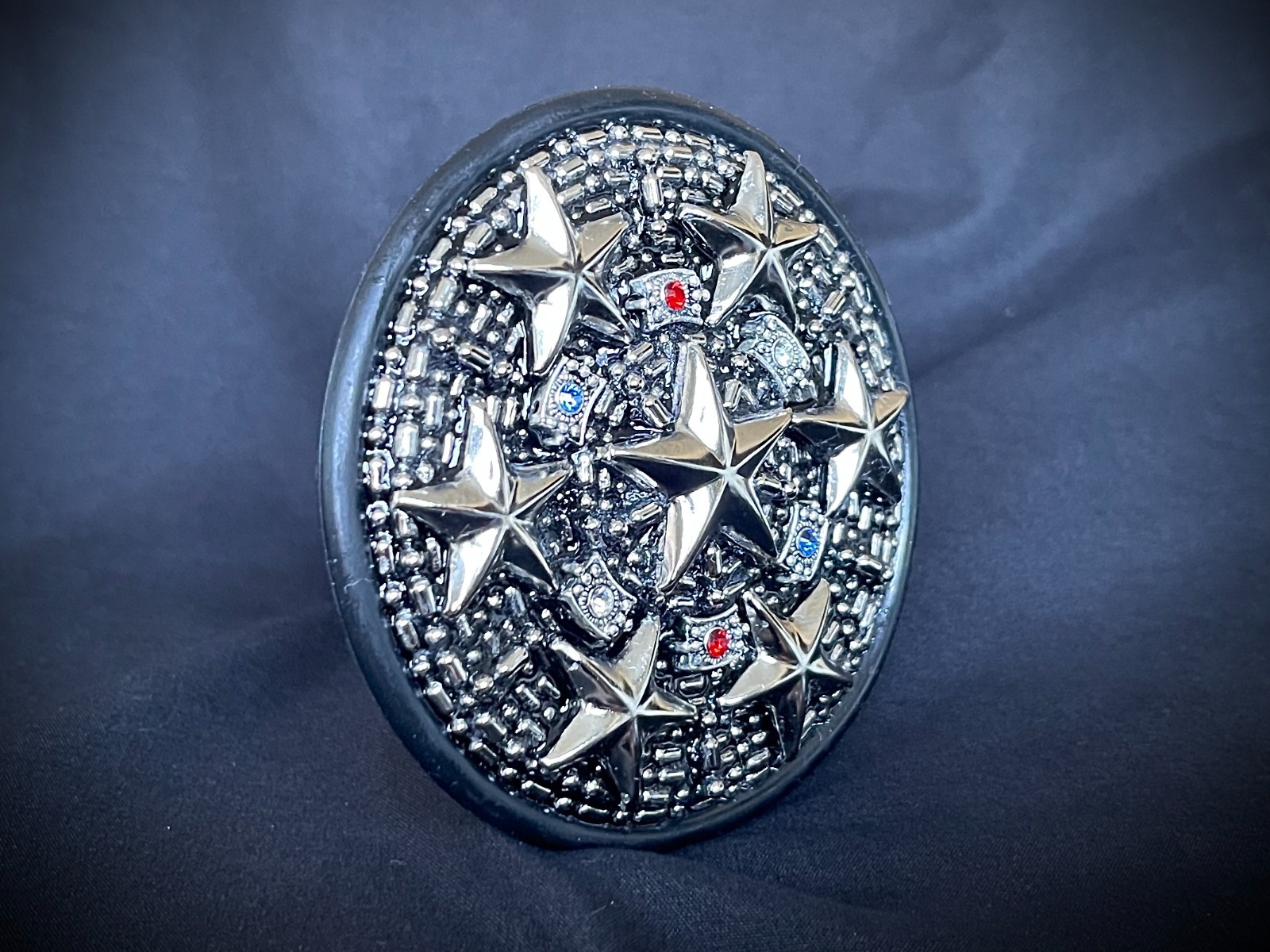 Star Command OOAK Futuristic Belt Buckle Assemblage Art Darren McNeese