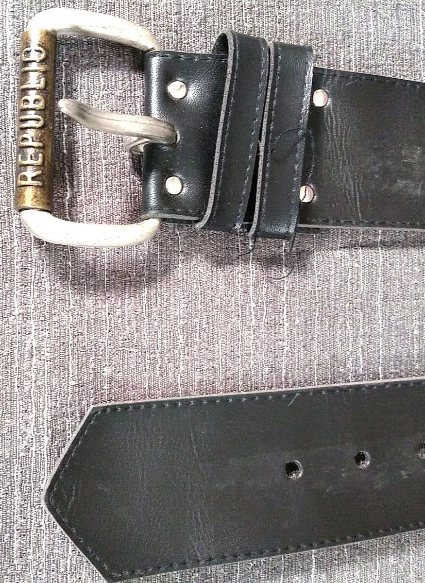 Republic Denim Belt Thick Black