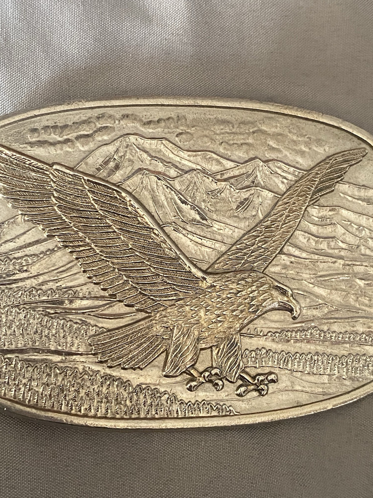 Vntg International Monetary Mint American Eagle Belt Buckle Numbered 14333