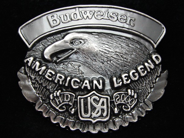 OE11126 *NOS* REALLY NICE **BUDWEISER AMERICAN LEGEND** BEER BELT BUCKLE