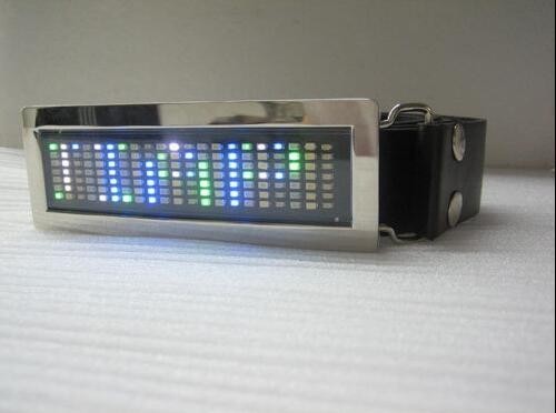 8 Colors Available Programmable DIY ScrollingText Belt Buckle Party Men & Women