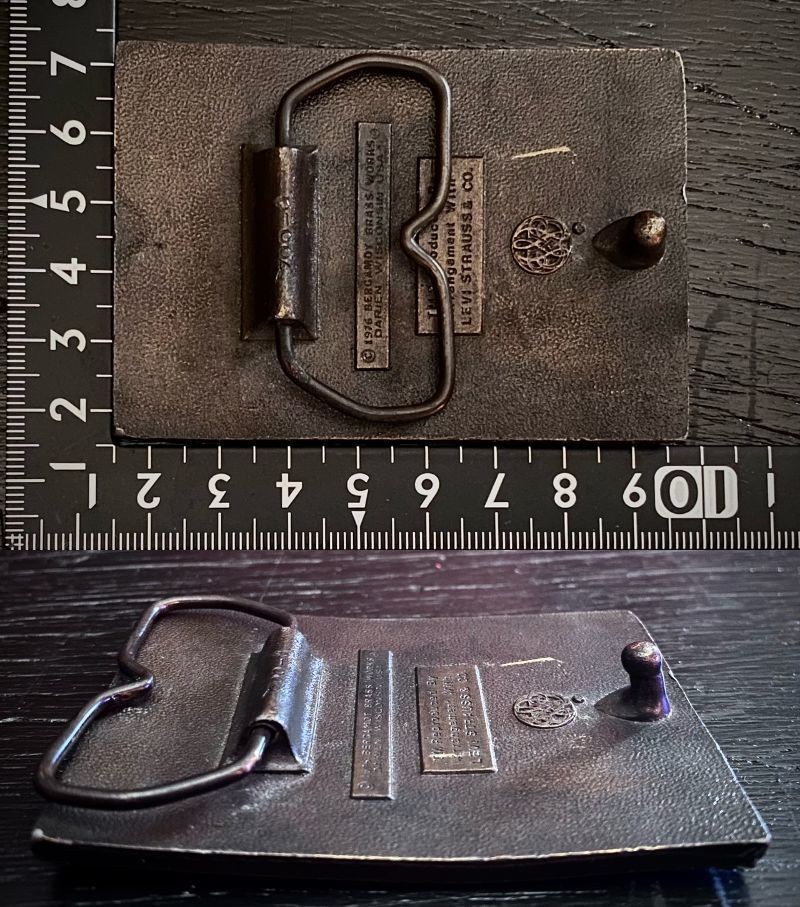 Levi&rsquo;s Belt Buckle LEVI STRAUSS & Co70s 1976 Vintage JAPAN JP