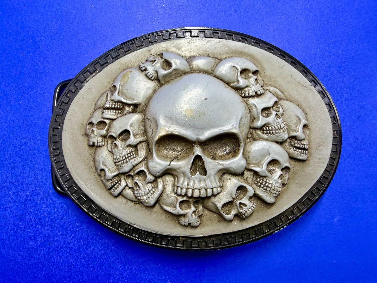 Multiple Skull Head Biker Gothic Punk Vibe Plastic Belt Buckle by Novelty